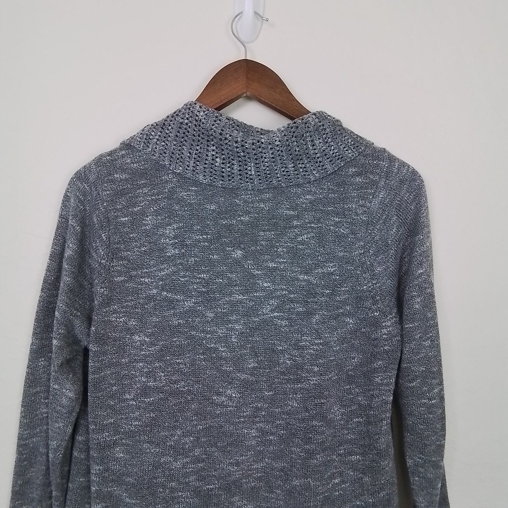 Torrid Cardigan Womens Size L Marble Gray White Open Front Longline Sweater - Picture 7 of 12